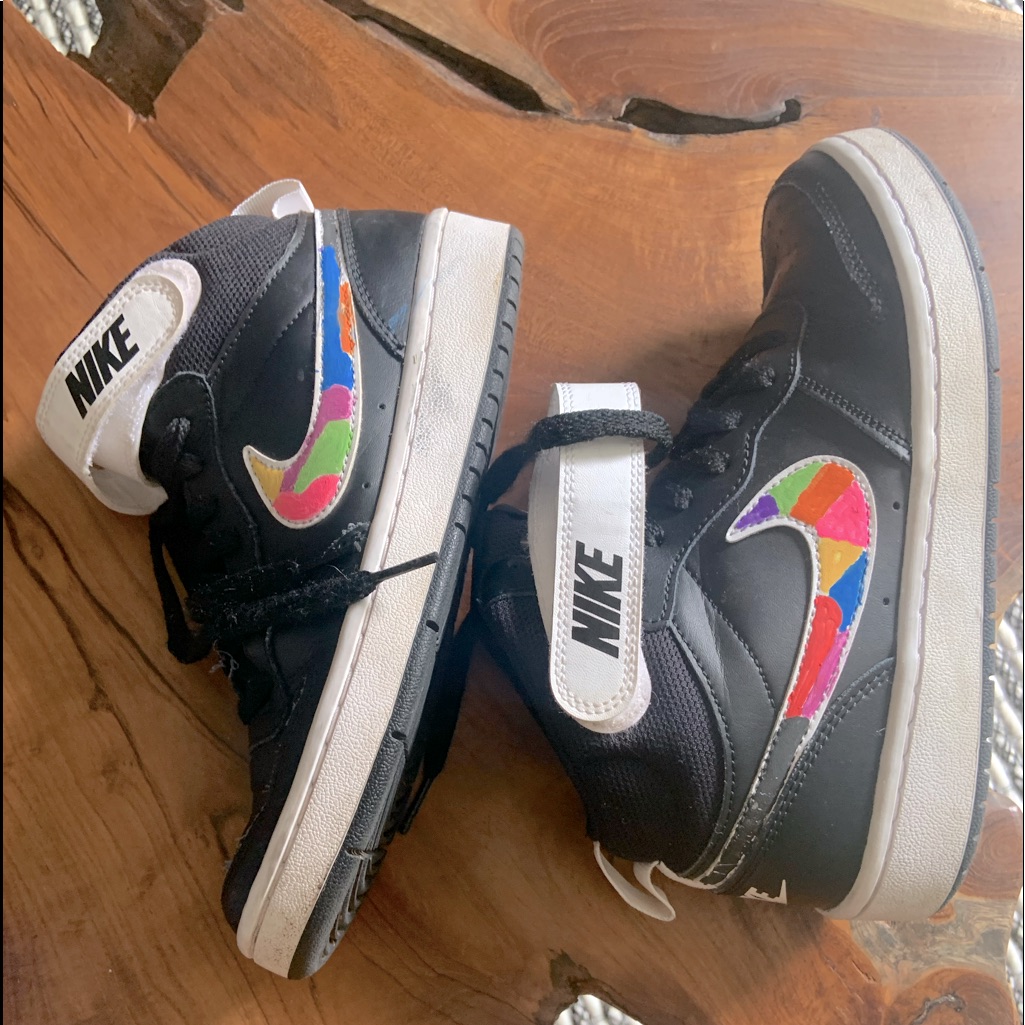 Custom- Kids Nike High Top Sneakers 4.5